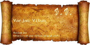 Varjas Vitus névjegykártya